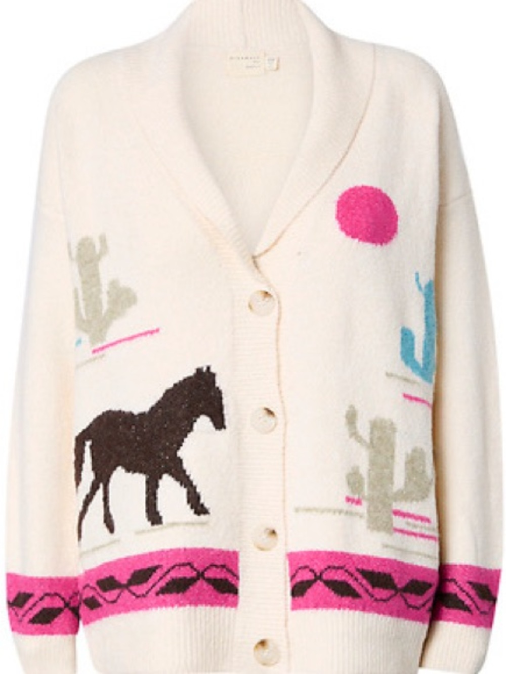 Button-Front Western Sweater Cardigan | Size M